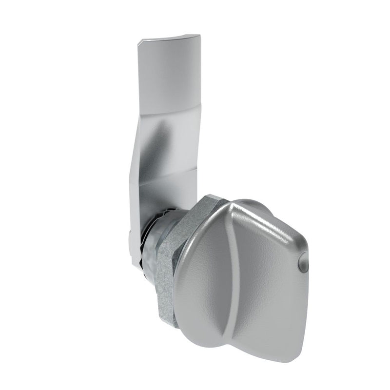 SOUTHCO Quarter-Turn Cam Latch, Tall wing, 12mm (.47 in) Grip, Not Sealed, Zinc Alloy, Chrome Plated, Bright [E5-1-121-070]
