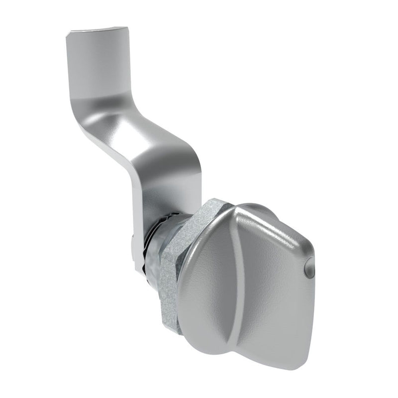 SOUTHCO Quarter-Turn Cam Latch, Tall wing, 36mm (1.42 in) Grip, Not Sealed, Zinc Alloy, Chrome Plated, Bright [E5-1-121-190]