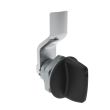 SOUTHCO Quarter-Turn Cam Latch, Tall wing, 2mm (.08 in) Grip, Not Sealed, Zinc Alloy, Powder Coat, Black [E5-1-125-020]