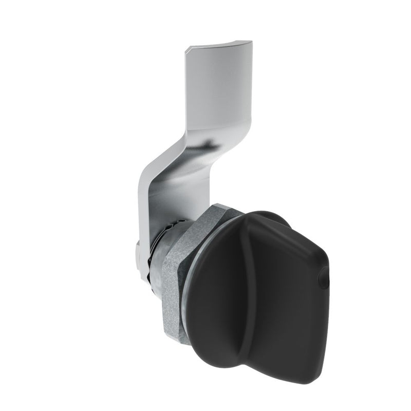 SOUTHCO Quarter-Turn Cam Latch, Tall wing, 2mm (.08 in) Grip, Sealed, Zinc Alloy, Powder Coat, Black [E5-1-125-021]