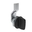 SOUTHCO Quarter-Turn Cam Latch, Tall wing, 4mm (.16 in) Grip, Sealed, Zinc Alloy, Powder Coat, Black [E5-1-125-031]