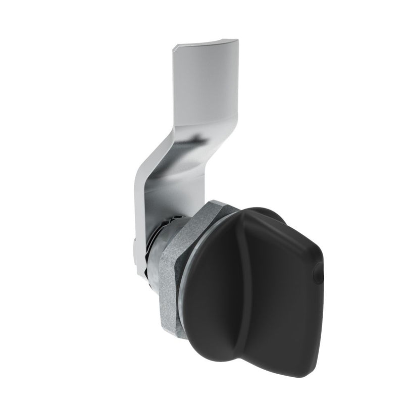 SOUTHCO Quarter-Turn Cam Latch, Tall wing, 4mm (.16 in) Grip, Sealed, Zinc Alloy, Powder Coat, Black [E5-1-125-031]