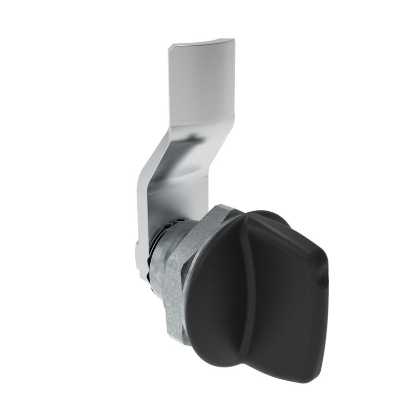 SOUTHCO Quarter-Turn Cam Latch, Tall wing, 6mm (.24 in) Grip, Not Sealed, Zinc Alloy, Powder Coat, Black [E5-1-125-040]