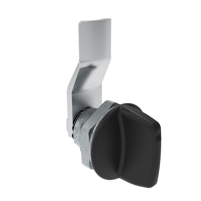 SOUTHCO Quarter-Turn Cam Latch, Tall wing, 8mm (.31 in) Grip, Not Sealed, Zinc Alloy, Powder Coat, Black [E5-1-125-050]
