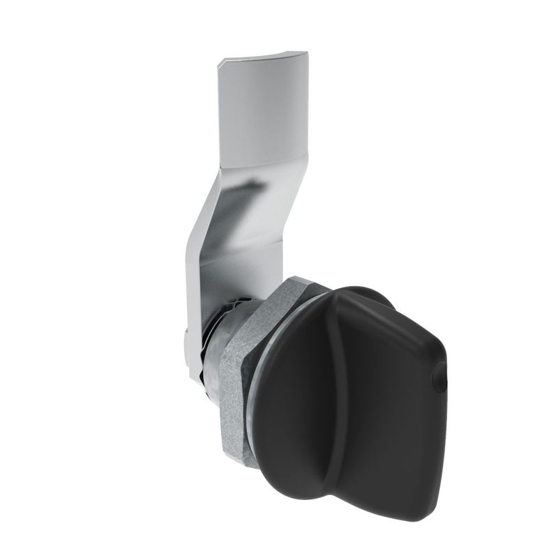 SOUTHCO Quarter-Turn Cam Latch, Tall wing, 8mm (.31 in) Grip, Sealed, Zinc Alloy, Powder Coat, Black [E5-1-125-051]