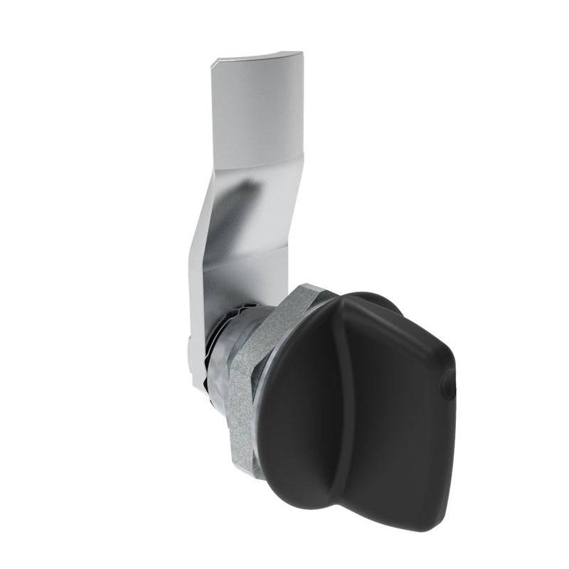SOUTHCO Quarter-Turn Cam Latch, Tall wing, 10mm (.39 in) Grip, Not Sealed, Zinc Alloy, Powder Coat, Black [E5-1-125-060]