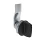 SOUTHCO Quarter-Turn Cam Latch, Tall wing, 10mm (.39 in) Grip, Not Sealed, Zinc Alloy, Powder Coat, Black [E5-1-125-060]