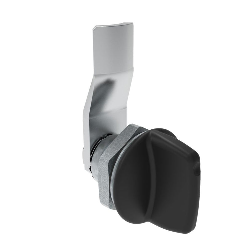 SOUTHCO Quarter-Turn Cam Latch, Tall wing, 10mm (.39 in) Grip, Sealed, Zinc Alloy, Powder Coat, Black [E5-1-125-061]