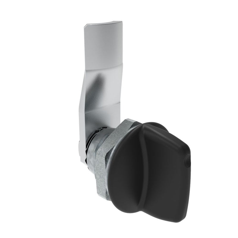 SOUTHCO Quarter-Turn Cam Latch, Tall wing, 12mm (.47 in) Grip, Not Sealed, Zinc Alloy, Powder Coat, Black [E5-1-125-070]