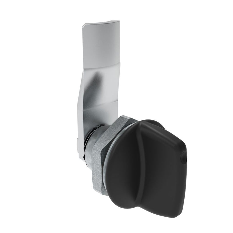 SOUTHCO Quarter-Turn Cam Latch, Tall wing, 12mm (.47 in) Grip, Sealed, Zinc Alloy, Powder Coat, Black [E5-1-125-071]
