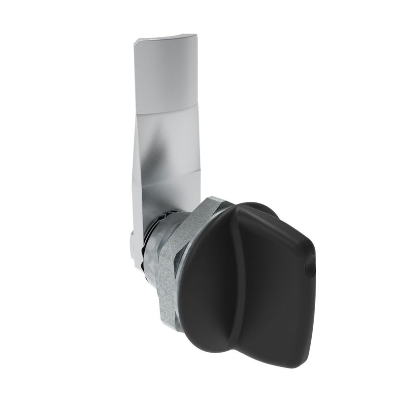 SOUTHCO Quarter-Turn Cam Latch, Tall wing, 14mm (.55 in) Grip, Not Sealed, Zinc Alloy, Powder Coat, Black [E5-1-125-080]