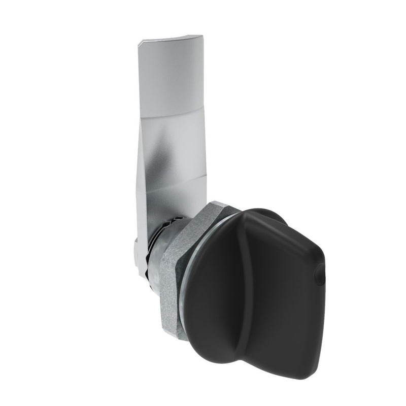 SOUTHCO Quarter-Turn Cam Latch, Tall wing, 14mm (.55 in) Grip, Sealed, Zinc Alloy, Powder Coat, Black [E5-1-125-081]