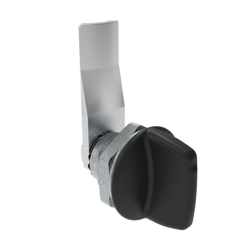 SOUTHCO Quarter-Turn Cam Latch, Tall wing, 16mm (.63 in) Grip, Not Sealed, Zinc Alloy, Powder Coat, Black [E5-1-125-090]