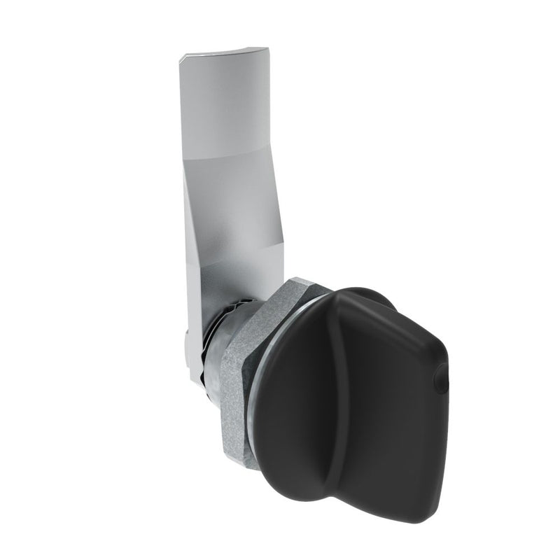 SOUTHCO Quarter-Turn Cam Latch, Tall wing, 16mm (.63 in) Grip, Sealed, Zinc Alloy, Powder Coat, Black [E5-1-125-091]