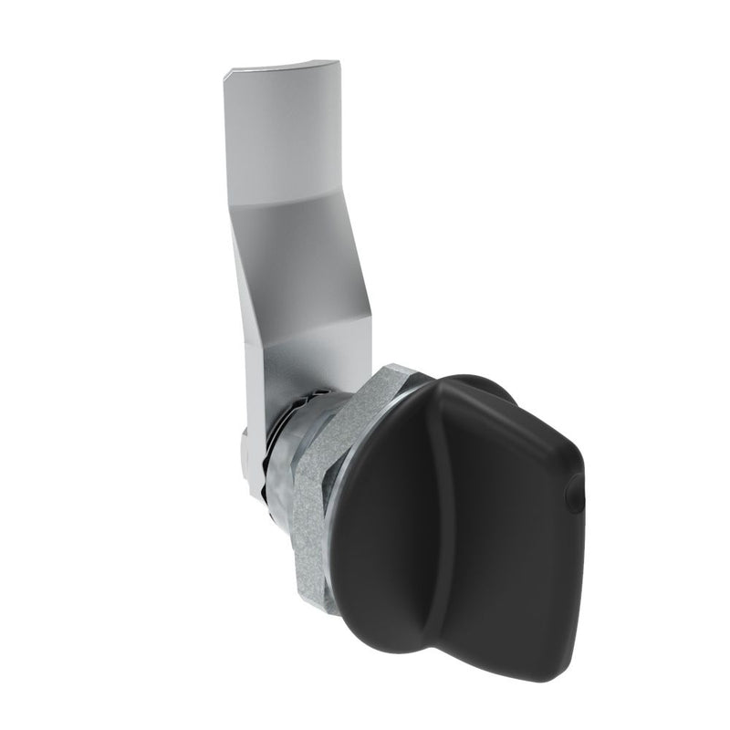 SOUTHCO Quarter-Turn Cam Latch, Tall wing, 18mm (.71 in) Grip, Not Sealed, Zinc Alloy, Powder Coat, Black [E5-1-125-100]