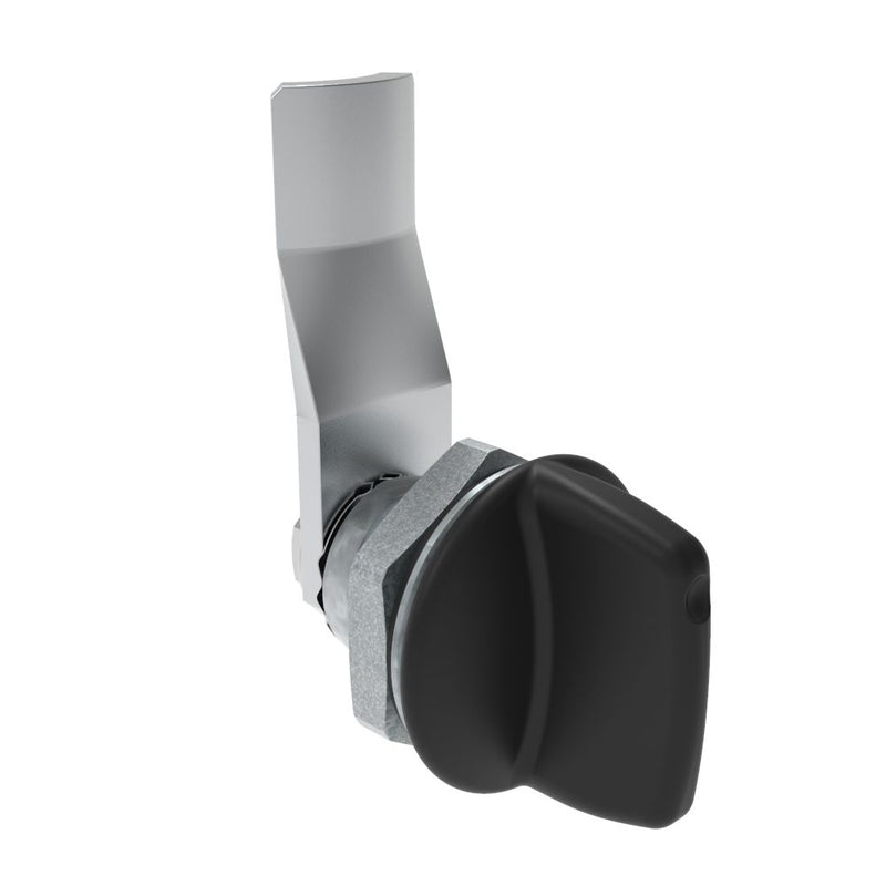 SOUTHCO Quarter-Turn Cam Latch, Tall wing, 18mm (.71 in) Grip, Sealed, Zinc Alloy, Powder Coat, Black [E5-1-125-101]