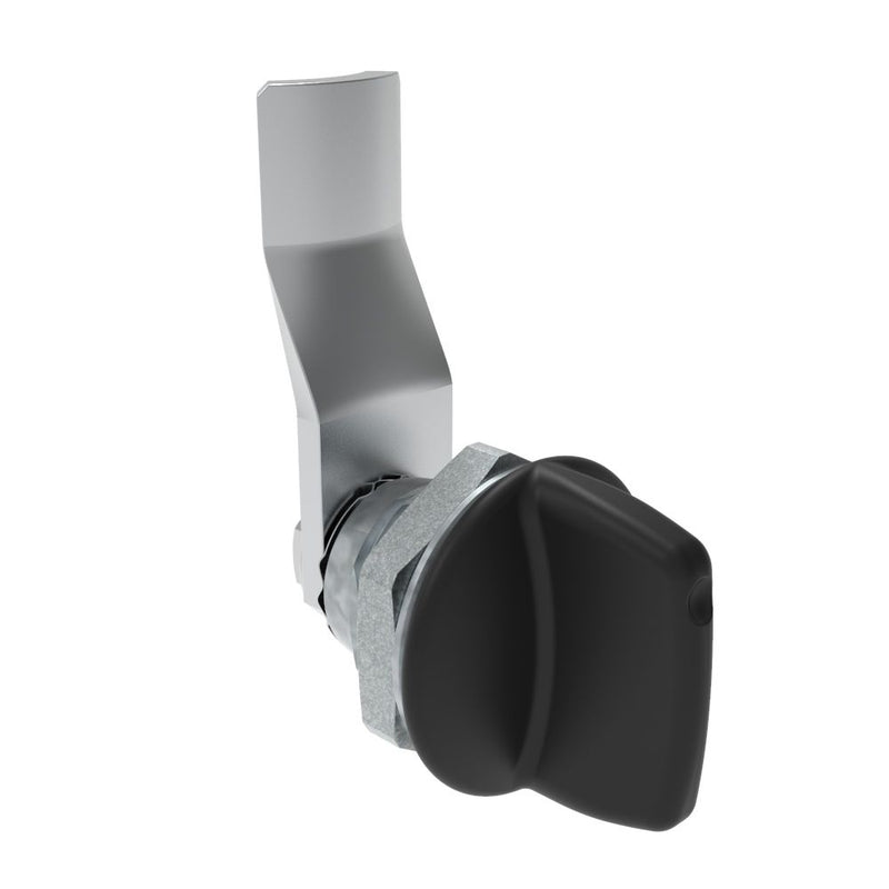 SOUTHCO Quarter-Turn Cam Latch, Tall wing, 20mm (.79 in) Grip, Not Sealed, Zinc Alloy, Powder Coat, Black [E5-1-125-110]