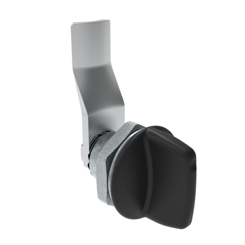 SOUTHCO Quarter-Turn Cam Latch, Tall wing, 20mm (.79 in) Grip, Sealed, Zinc Alloy, Powder Coat, Black [E5-1-125-111]