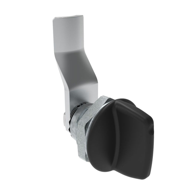 SOUTHCO Quarter-Turn Cam Latch, Tall wing, 22mm (.87 in) Grip, Not Sealed, Zinc Alloy, Powder Coat, Black [E5-1-125-120]