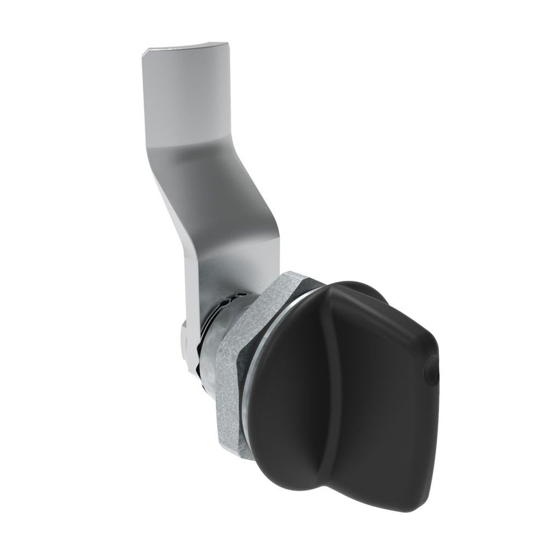 SOUTHCO Quarter-Turn Cam Latch, Tall wing, 24mm (.94 in) Grip, Sealed, Zinc Alloy, Powder Coat, Black [E5-1-125-131]