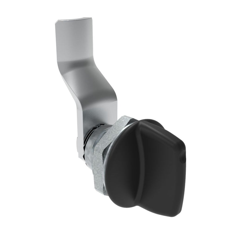 SOUTHCO Quarter-Turn Cam Latch, Tall wing, 26mm (1.02 in) Grip, Not Sealed, Zinc Alloy, Powder Coat, Black [E5-1-125-140]