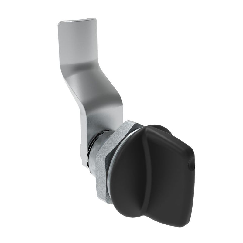 SOUTHCO Quarter-Turn Cam Latch, Tall wing, 26mm (1.02 in) Grip, Sealed, Zinc Alloy, Powder Coat, Black [E5-1-125-141]