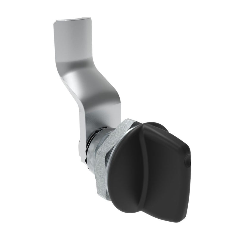 SOUTHCO Quarter-Turn Cam Latch, Tall wing, 28mm (1.10 in) Grip, Not Sealed, Zinc Alloy, Powder Coat, Black [E5-1-125-150]