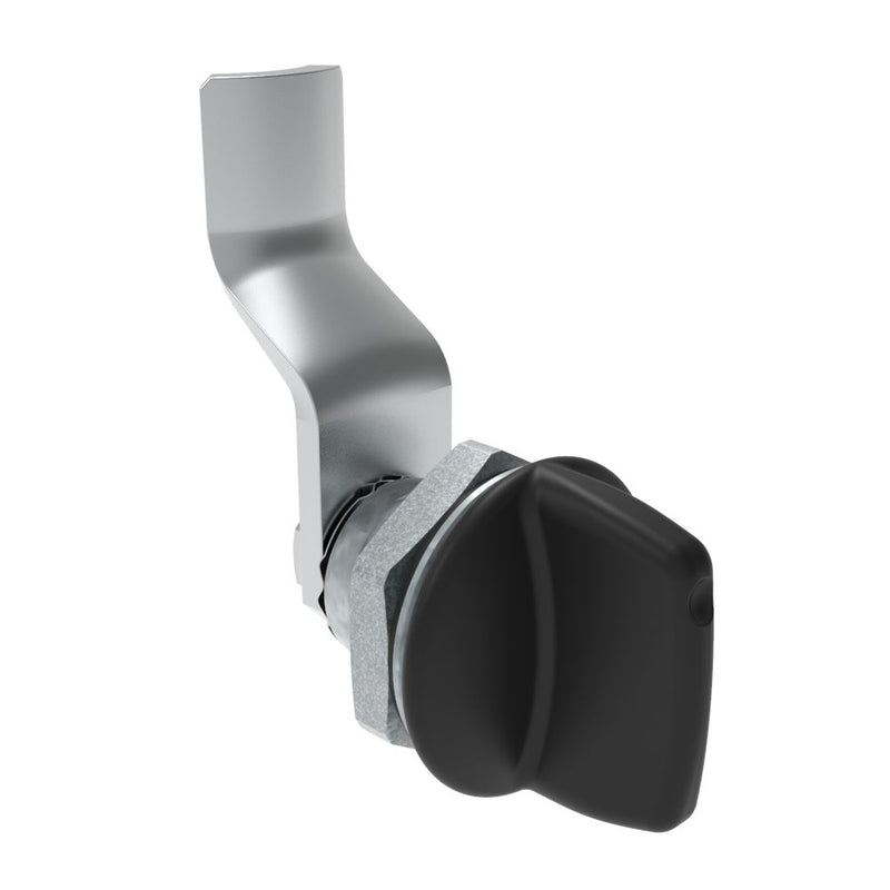 SOUTHCO Quarter-Turn Cam Latch, Tall wing, 28mm (1.10 in) Grip, Sealed, Zinc Alloy, Powder Coat, Black [E5-1-125-151]