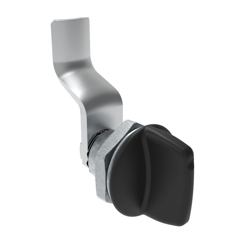 SOUTHCO Quarter-Turn Cam Latch, Tall wing, 30mm (1.18 in) Grip, Sealed, Zinc Alloy, Powder Coat, Black [E5-1-125-161]