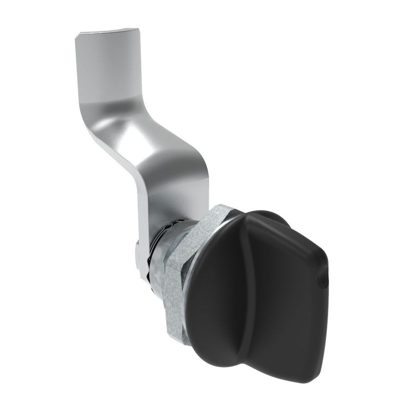 SOUTHCO Quarter-Turn Cam Latch, Tall wing, 34mm (1.34 in) Grip, Not Sealed, Zinc Alloy, Powder Coat, Black [E5-1-125-180]