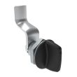 SOUTHCO Quarter-Turn Cam Latch, Tall wing, 34mm (1.34 in) Grip, Sealed, Zinc Alloy, Powder Coat, Black [E5-1-125-181]