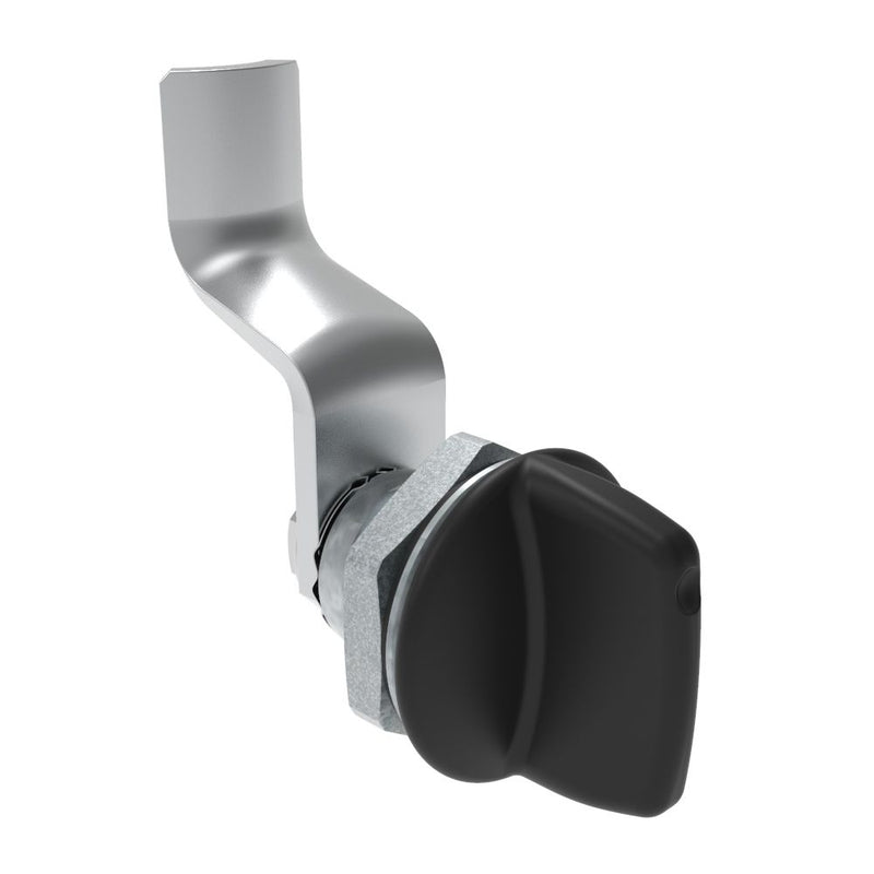SOUTHCO Quarter-Turn Cam Latch, Tall wing, 34mm (1.34 in) Grip, Sealed, Zinc Alloy, Powder Coat, Black [E5-1-125-181]
