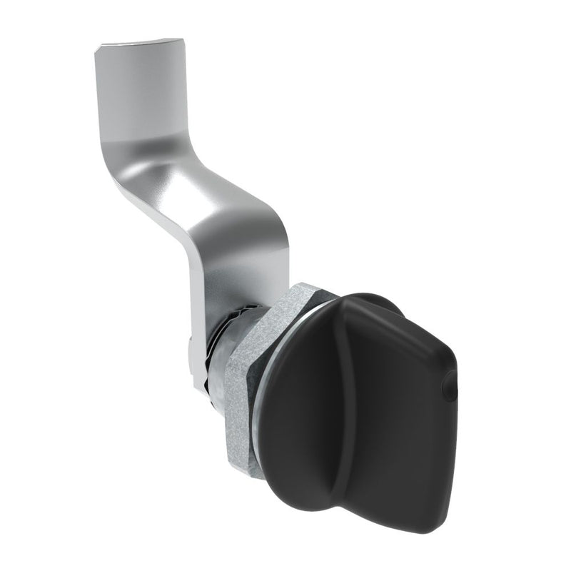 SOUTHCO Quarter-Turn Cam Latch, Tall wing, 36mm (1.42 in) Grip, Sealed, Zinc Alloy, Powder Coat, Black [E5-1-125-191]