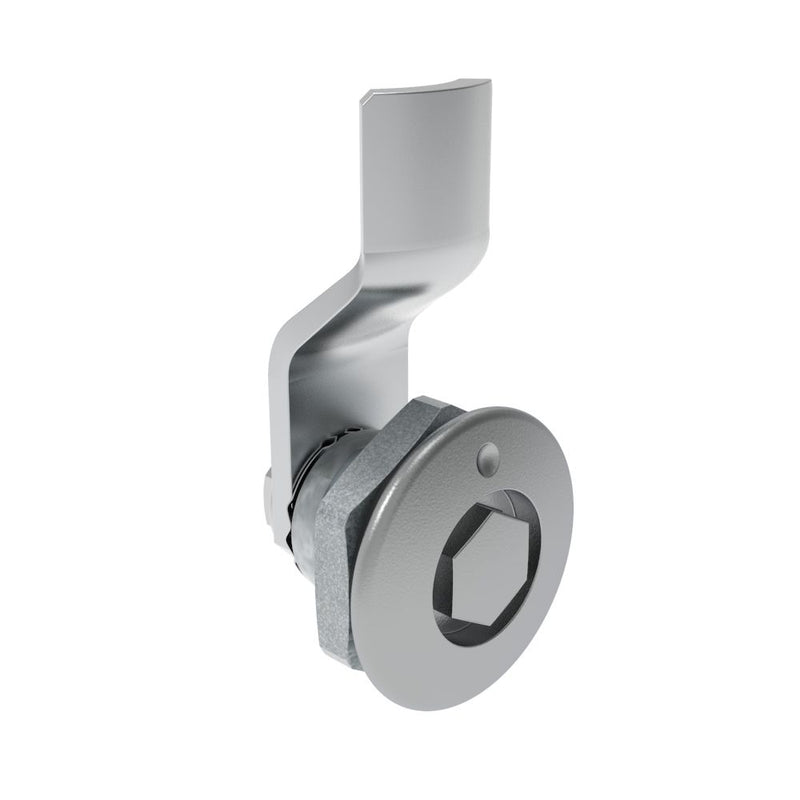 SOUTHCO Quarter-Turn Cam Latch, Bellcore 216, 2mm (.08 in) Grip, Sealed, Zinc Alloy, Chrome Plated, Bright [E5-1-131-021]