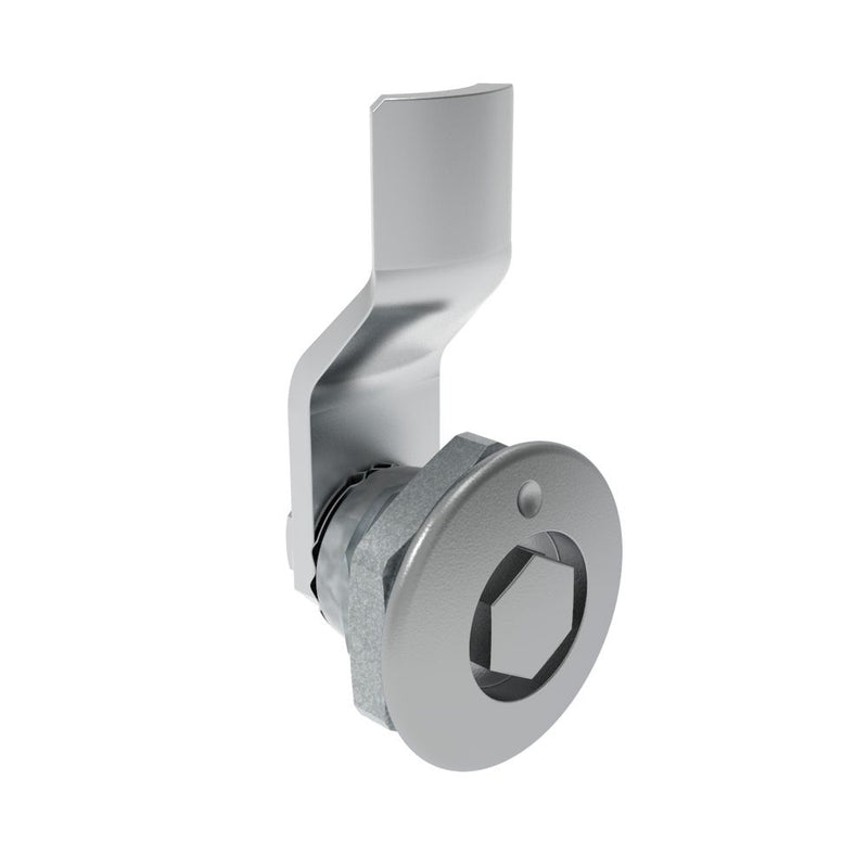 SOUTHCO Quarter-Turn Cam Latch, Bellcore 216, 4mm (.16 in) Grip, Not Sealed, Zinc Alloy, Chrome Plated, Bright [E5-1-131-030]