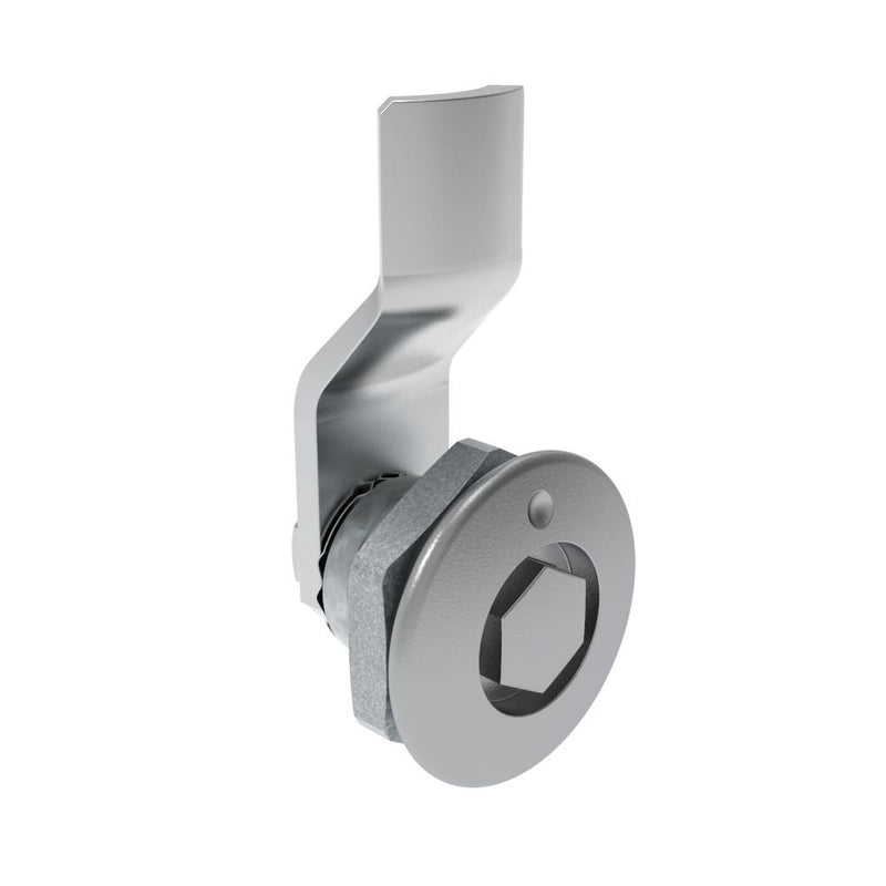 SOUTHCO Quarter-Turn Cam Latch, Bellcore 216, 4mm (.16 in) Grip, Sealed, Zinc Alloy, Chrome Plated, Bright [E5-1-131-031]