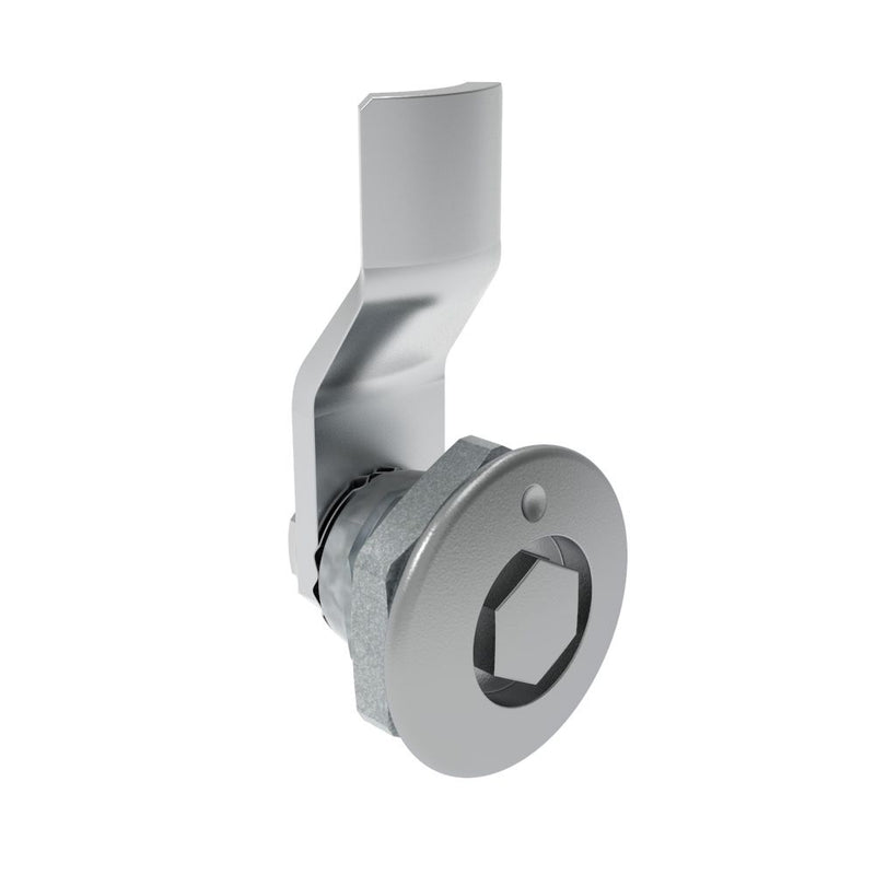 SOUTHCO Quarter-Turn Cam Latch, Bellcore 216, 6mm (.24 in) Grip, Not Sealed, Zinc Alloy, Chrome Plated, Bright [E5-1-131-040]