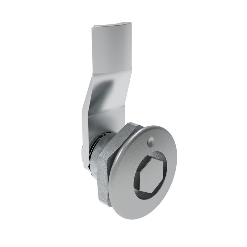 SOUTHCO Quarter-Turn Cam Latch, Bellcore 216, 10mm (.39 in) Grip, Sealed, Zinc Alloy, Chrome Plated, Bright [E5-1-131-061]
