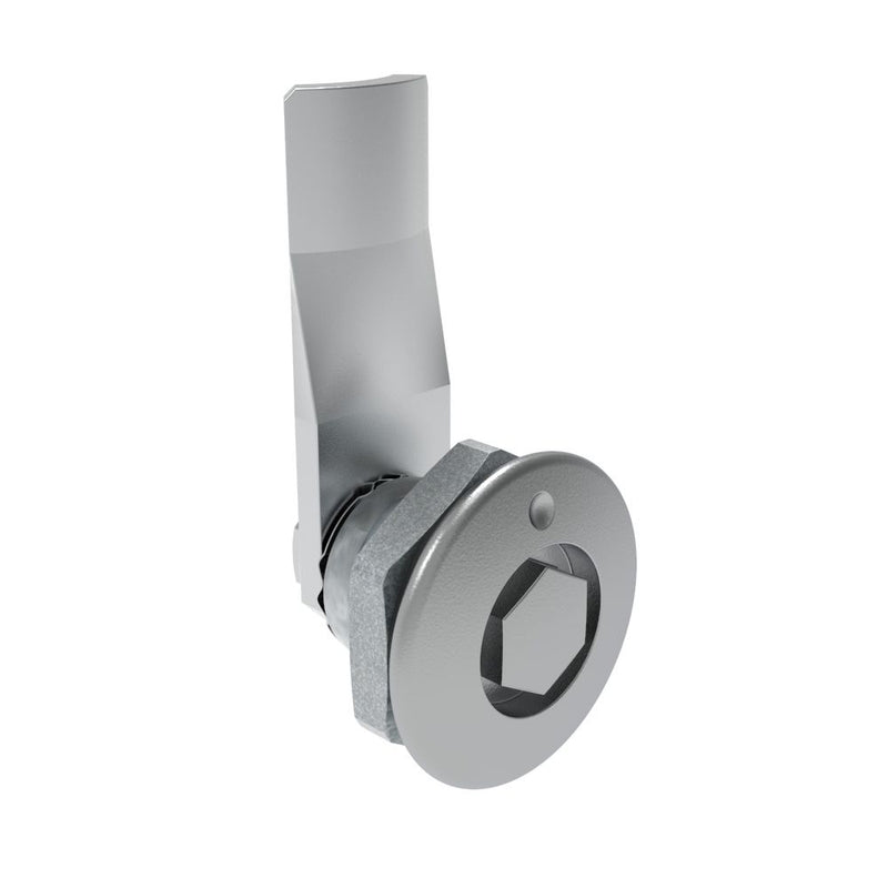 SOUTHCO Quarter-Turn Cam Latch, Bellcore 216, 16mm (.63 in) Grip, Sealed, Zinc Alloy, Chrome Plated, Bright [E5-1-131-091]