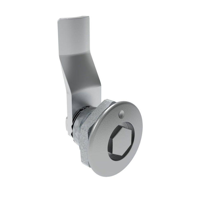 SOUTHCO Quarter-Turn Cam Latch, Bellcore 216, 20mm (.79 in) Grip, Not Sealed, Zinc Alloy, Chrome Plated, Bright [E5-1-131-110]