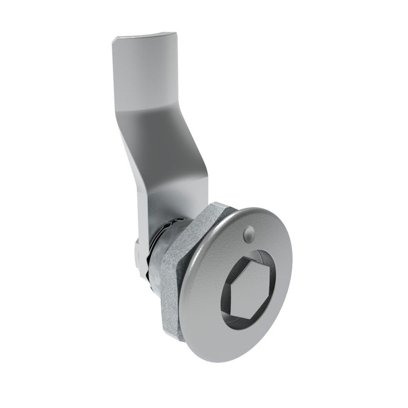 SOUTHCO Quarter-Turn Cam Latch, Bellcore 216, 22mm (.87 in) Grip, Sealed, Zinc Alloy, Chrome Plated, Bright [E5-1-131-121]