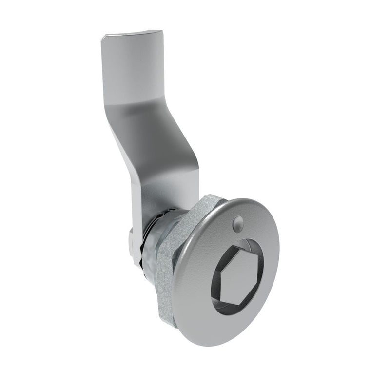 SOUTHCO Quarter-Turn Cam Latch, Bellcore 216, 24mm (.94 in) Grip, Not Sealed, Zinc Alloy, Chrome Plated, Bright [E5-1-131-130]