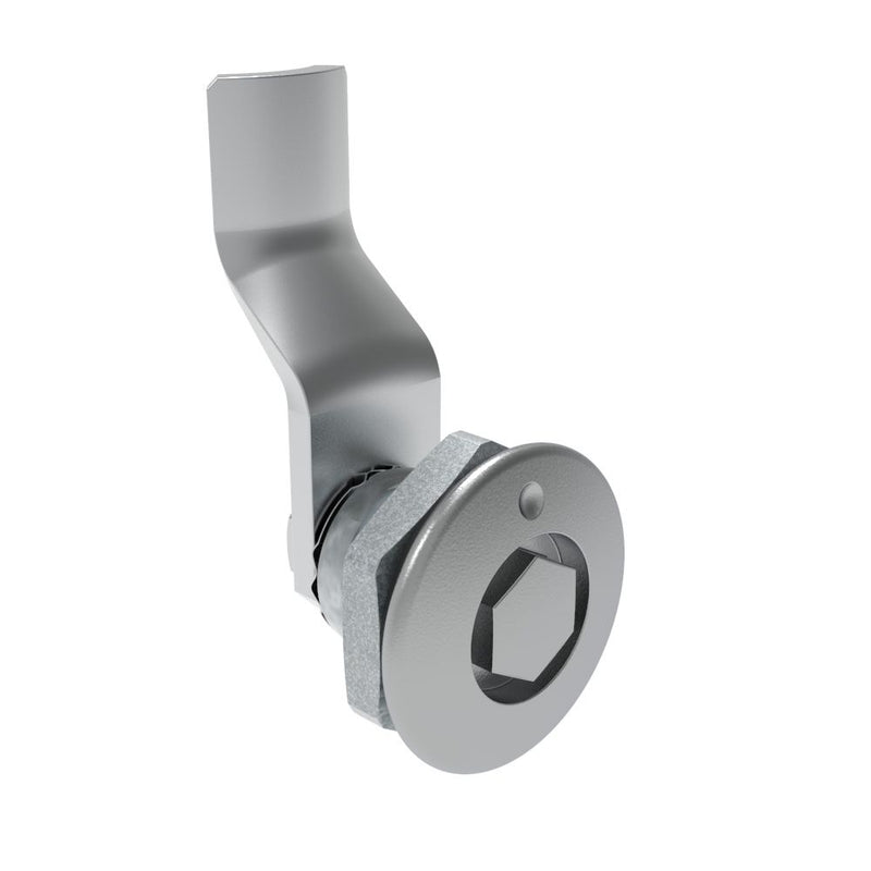 SOUTHCO Quarter-Turn Cam Latch, Bellcore 216, 26mm (1.02 in) Grip, Sealed, Zinc Alloy, Chrome Plated, Bright [E5-1-131-141]