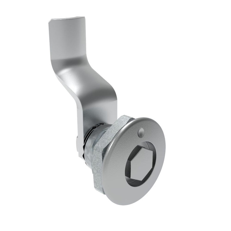 SOUTHCO Quarter-Turn Cam Latch, Bellcore 216, 30mm (1.18 in) Grip, Not Sealed, Zinc Alloy, Chrome Plated, Bright [E5-1-131-160]
