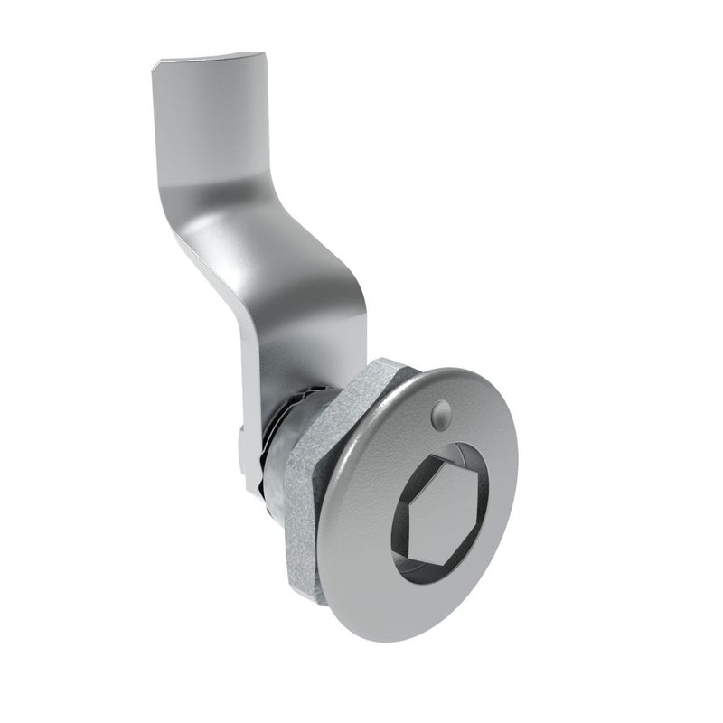 SOUTHCO Quarter-Turn Cam Latch, Bellcore 216, 30mm (1.18 in) Grip, Sealed, Zinc Alloy, Chrome Plated, Bright [E5-1-131-161]