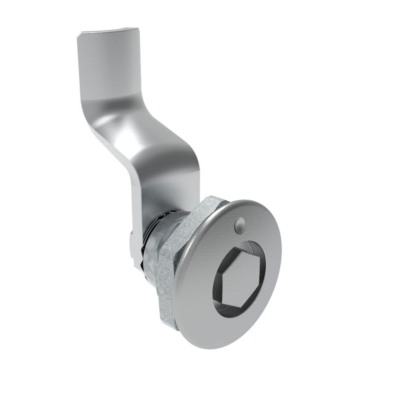 SOUTHCO Quarter-Turn Cam Latch, Bellcore 216, 32mm (1.25 in) Grip, Not Sealed, Zinc Alloy, Chrome Plated, Bright [E5-1-131-170]