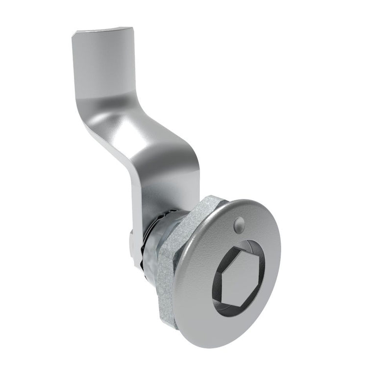 SOUTHCO Quarter-Turn Cam Latch, Bellcore 216, 34mm (1.34 in) Grip, Not Sealed, Zinc Alloy, Chrome Plated, Bright [E5-1-131-180]