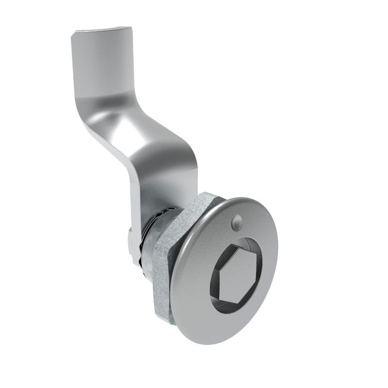 SOUTHCO Quarter-Turn Cam Latch, Bellcore 216, 34mm (1.34 in) Grip, Sealed, Zinc Alloy, Chrome Plated, Bright [E5-1-131-181]