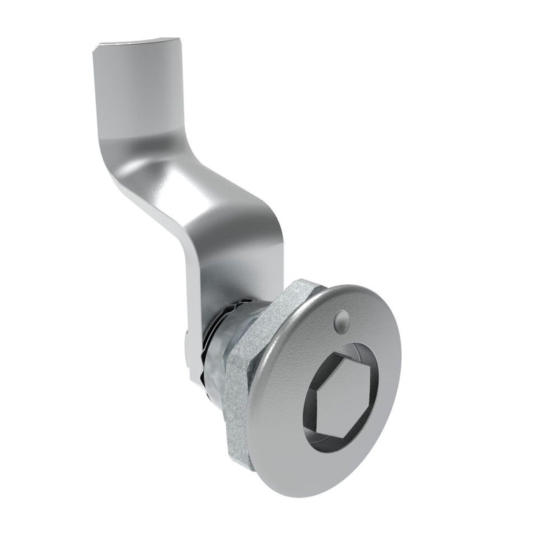 SOUTHCO Quarter-Turn Cam Latch, Bellcore 216, 36mm (1.42 in) Grip, Not Sealed, Zinc Alloy, Chrome Plated, Bright [E5-1-131-190]