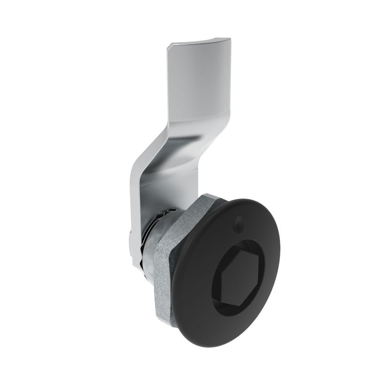SOUTHCO Quarter-Turn Cam Latch, Bellcore 216, 4mm (.16 in) Grip, Sealed, Zinc Alloy, Powder Coat, Black [E5-1-135-031]